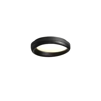 Zenova Wood Ceiling Light Dia 17.7’’ x H 4.7’’ / Black & Black / Warm Light Ceiling lamp