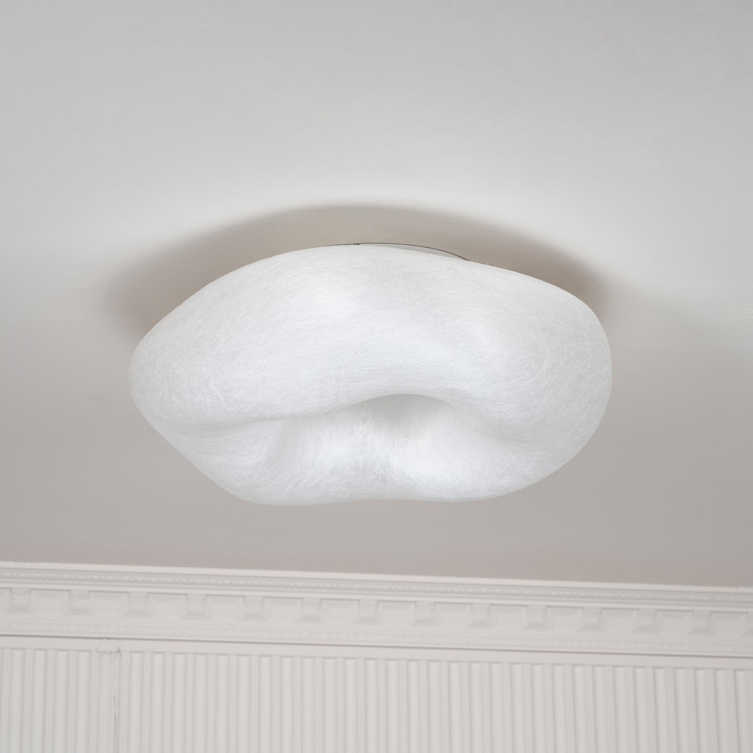 Yunduo Silk Ceiling Lamp ? 19.7″ x H 7″ / Dia 50cm x H 18cm (Power ~20W) / White / Warm Light Ceiling lamp
