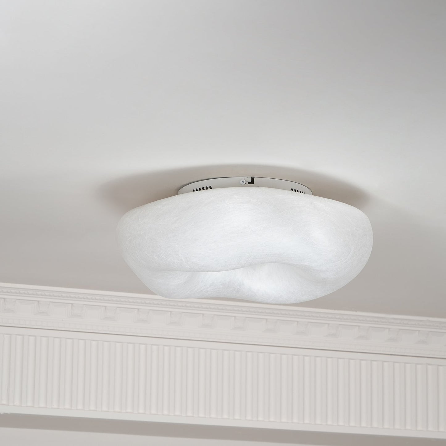 Yunduo Silk Ceiling Lamp ? 19.7″ x H 7″ / Dia 50cm x H 18cm (Power ~20W) / White / Warm Light Ceiling lamp