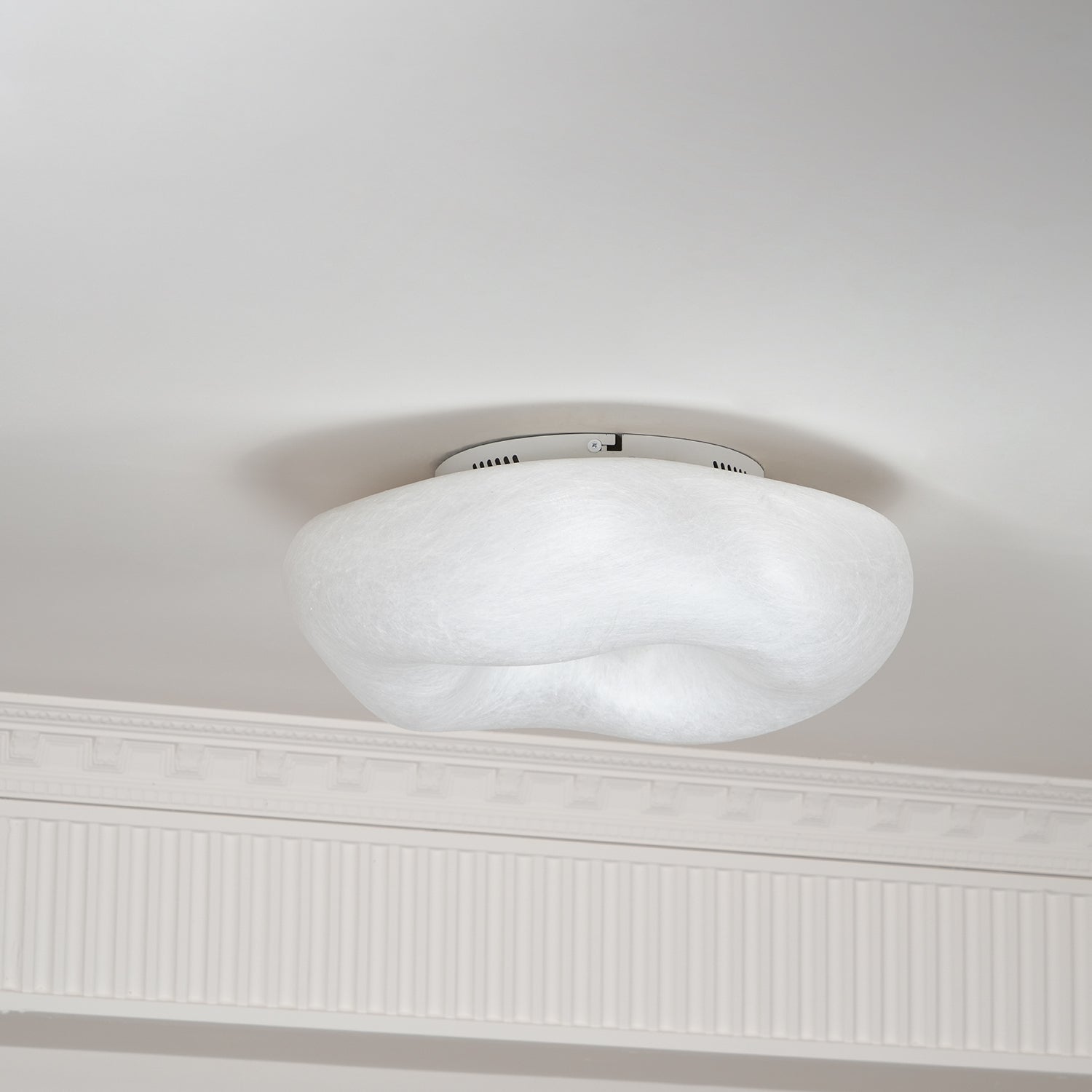 Yunduo Silk Ceiling Lamp ? 19.7″ x H 7″ / Dia 50cm x H 18cm (Power ~20W) / White / Warm Light Ceiling lamp