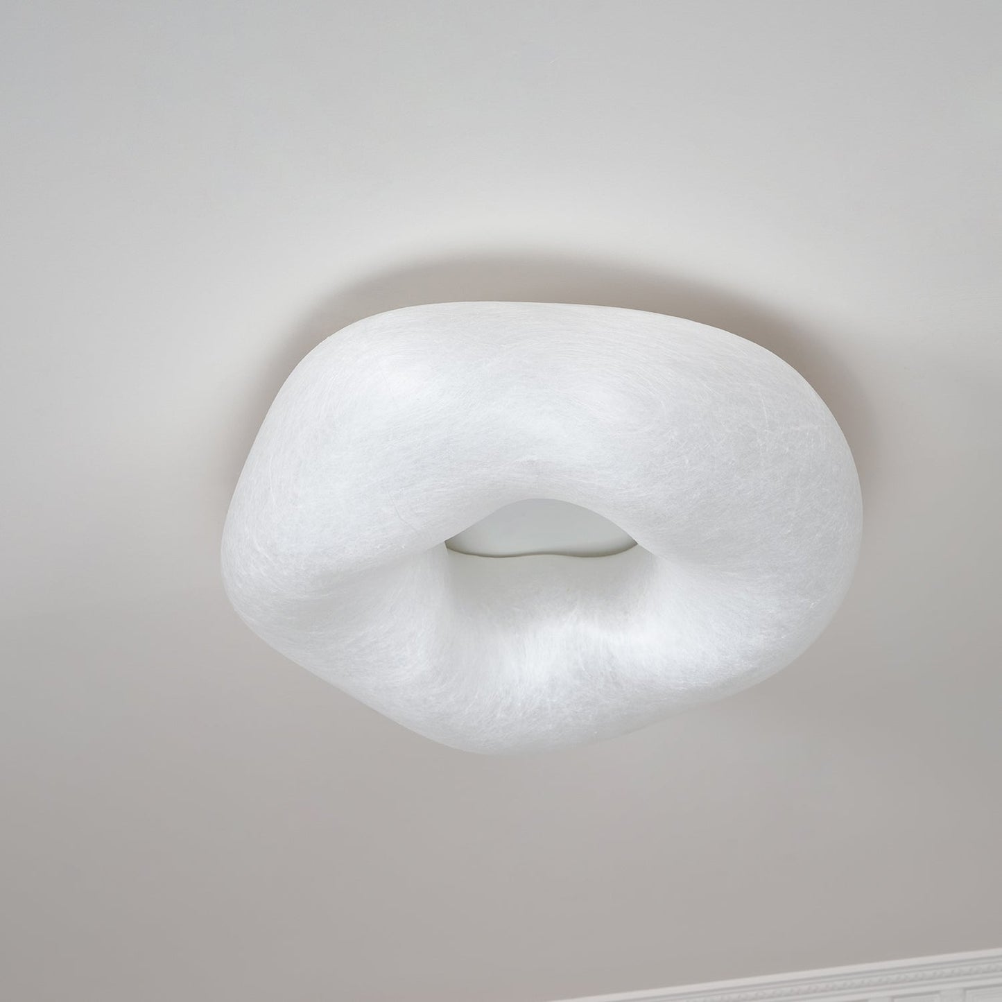 Yunduo Silk Ceiling Lamp ? 19.7″ x H 7″ / Dia 50cm x H 18cm (Power ~20W) / White / Warm Light Ceiling lamp