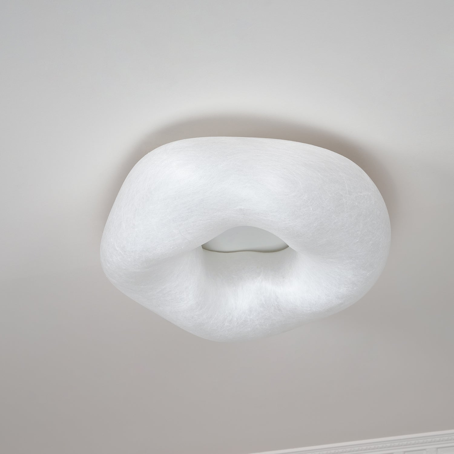 Yunduo Silk Ceiling Lamp ? 19.7″ x H 7″ / Dia 50cm x H 18cm (Power ~20W) / White / Warm Light Ceiling lamp
