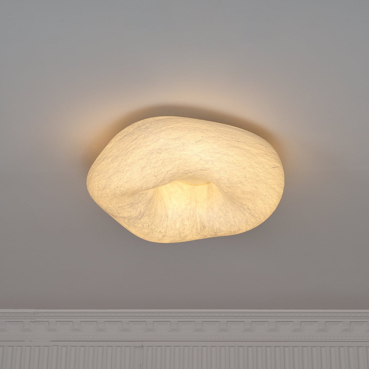 Yunduo Silk Ceiling Lamp ? 19.7″ x H 7″ / Dia 50cm x H 18cm (Power ~20W) / White / Warm Light Ceiling lamp