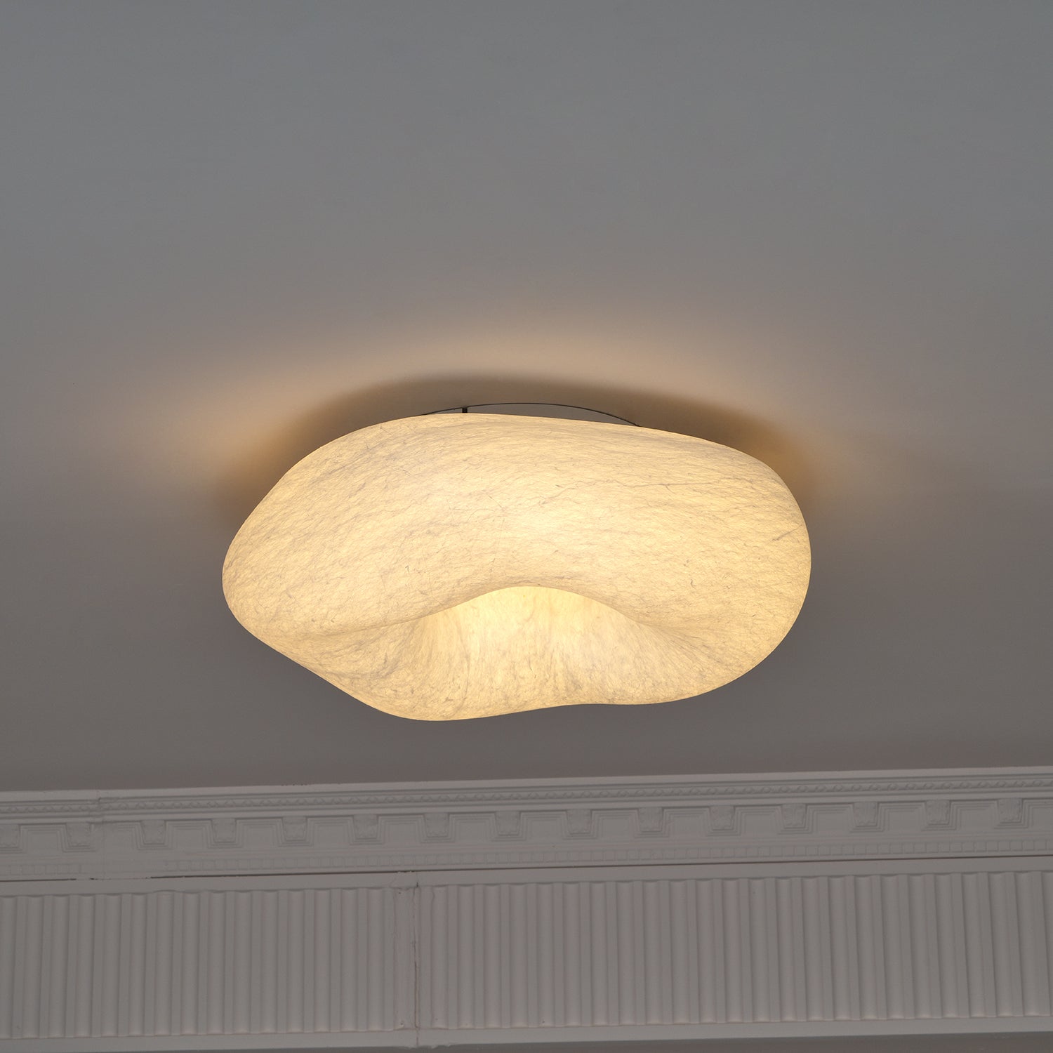 Yunduo Silk Ceiling Lamp ? 19.7″ x H 7″ / Dia 50cm x H 18cm (Power ~20W) / White / Warm Light Ceiling lamp