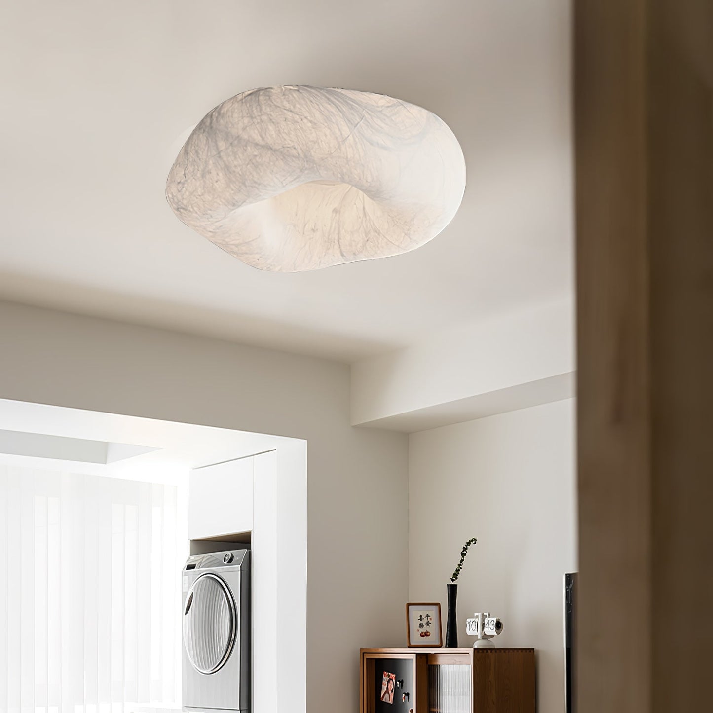 Yunduo Silk Ceiling Lamp ? 19.7″ x H 7″ / Dia 50cm x H 18cm (Power ~20W) / White / Warm Light Ceiling lamp