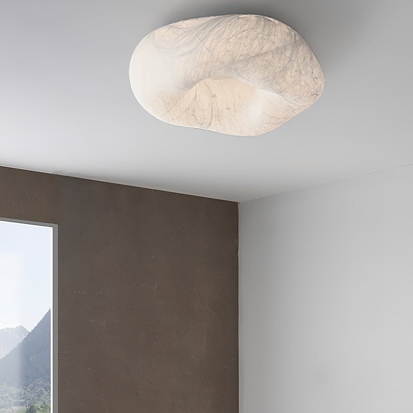 Yunduo Silk Ceiling Lamp ? 19.7″ x H 7″ / Dia 50cm x H 18cm (Power ~20W) / White / Warm Light Ceiling lamp