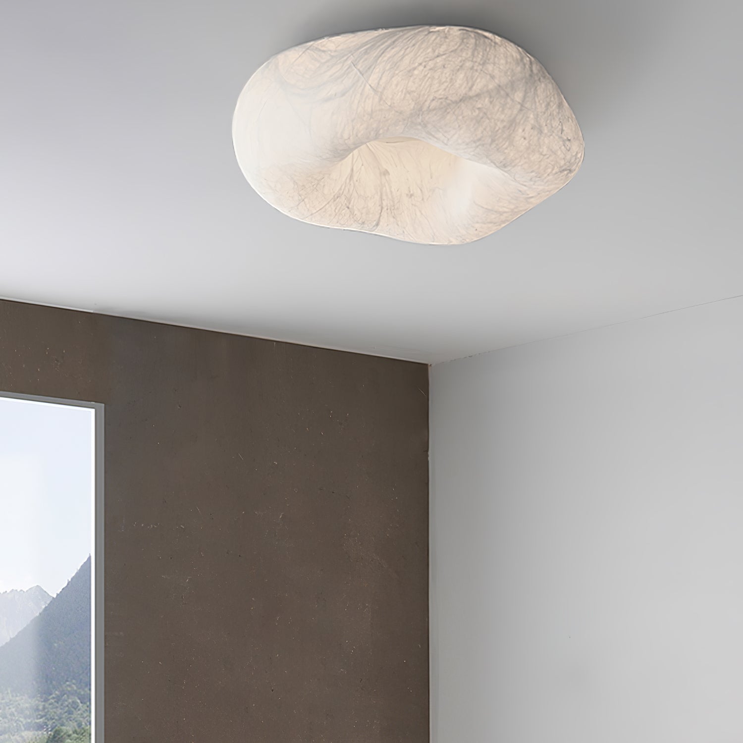 Yunduo Silk Ceiling Lamp ? 19.7″ x H 7″ / Dia 50cm x H 18cm (Power ~20W) / White / Warm Light Ceiling lamp