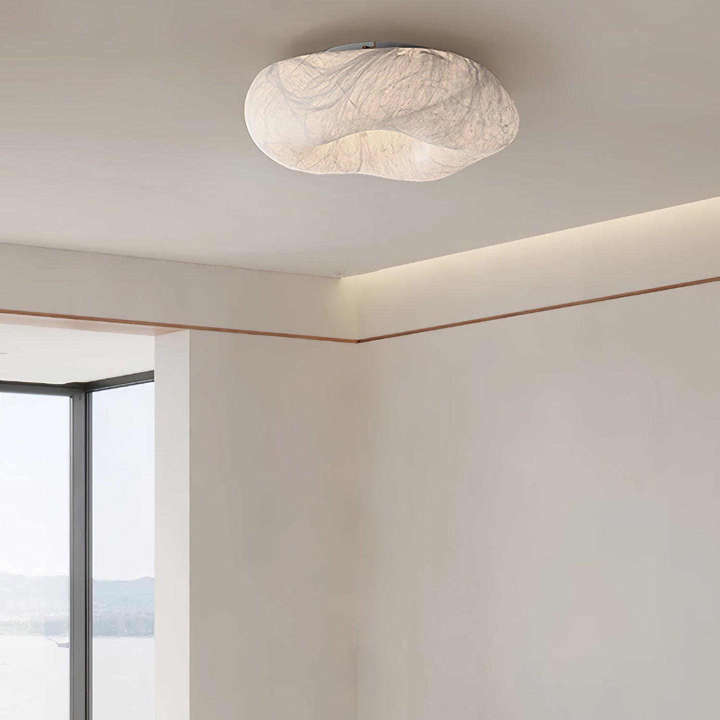 Yunduo Silk Ceiling Lamp ? 19.7″ x H 7″ / Dia 50cm x H 18cm (Power ~20W) / White / Warm Light Ceiling lamp