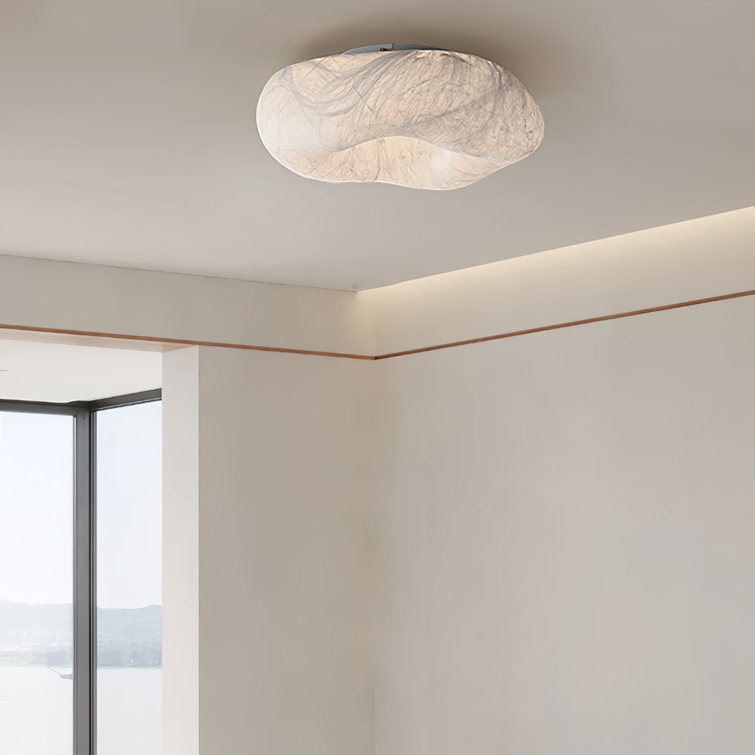 Yunduo Silk Ceiling Lamp ? 19.7″ x H 7″ / Dia 50cm x H 18cm (Power ~20W) / White / Warm Light Ceiling lamp