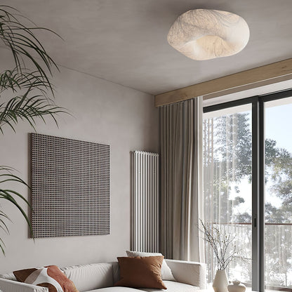 Yunduo Silk Ceiling Lamp Dia 19.7″ x H 7″ / Dia 50cm x H 18cm (Power ~20W) / White / Warm Light Ceiling lamp