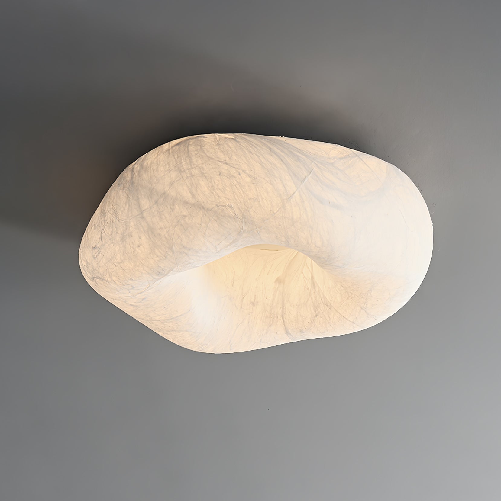 Yunduo Silk Ceiling Lamp ? 19.7″ x H 7″ / Dia 50cm x H 18cm (Power ~20W) / White / Warm Light Ceiling lamp