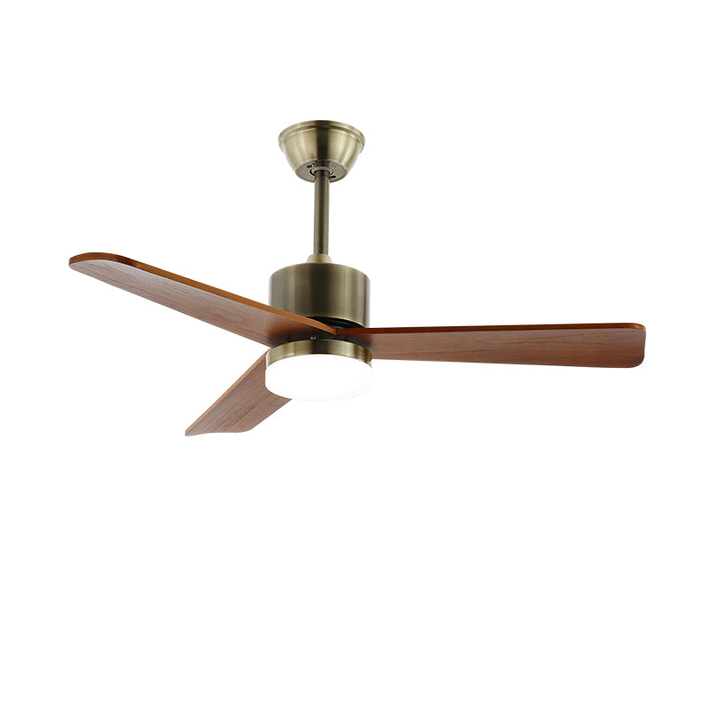 Zephyr Wooden 42’’/52’’ Ceiling Fan Light ? 52″ x H 11.8″ / Model C Antique bronze & Walnut / Three-Color Changing