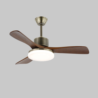 Zephyr Wooden 42’’/52’’ Ceiling Fan Light ? 42″ x H 11.8″ / Model A Antique bronze & Walnut / Three-Color Changing
