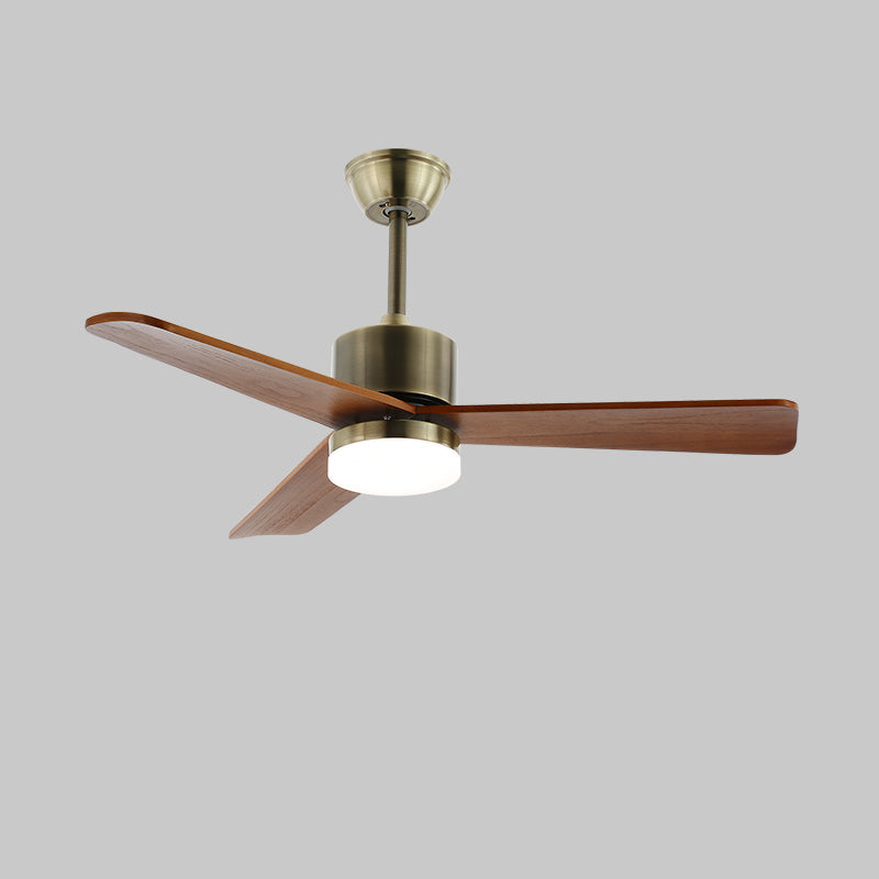 Zephyr Wooden 42’’/52’’ Ceiling Fan Light ? 42″ x H 11.8″ / Model C Antique bronze & Walnut / Three-Color Changing