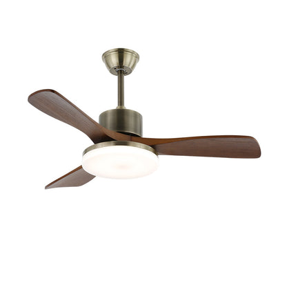 Zephyr Wooden 42’’/52’’ Ceiling Fan Light ? 52″ x H 11.8″ / Model A Antique bronze & Walnut / Three-Color Changing
