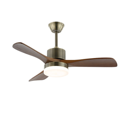 Zephyr Wooden 42’’/52’’ Ceiling Fan Light ? 52″ x H 11.8″ / Model B Antique bronze & Walnut / Three-Color Changing