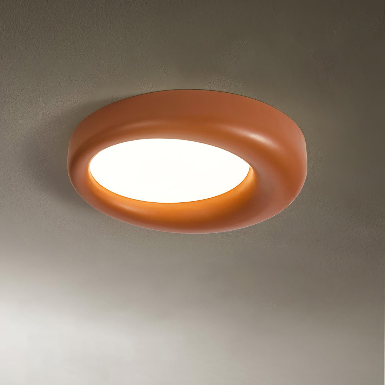 Zero Round Ceiling Lamp ? 22.8″ x H 3.5″/ Dia 58cm x H 13cm / Orange / Warm White Ceiling lamp