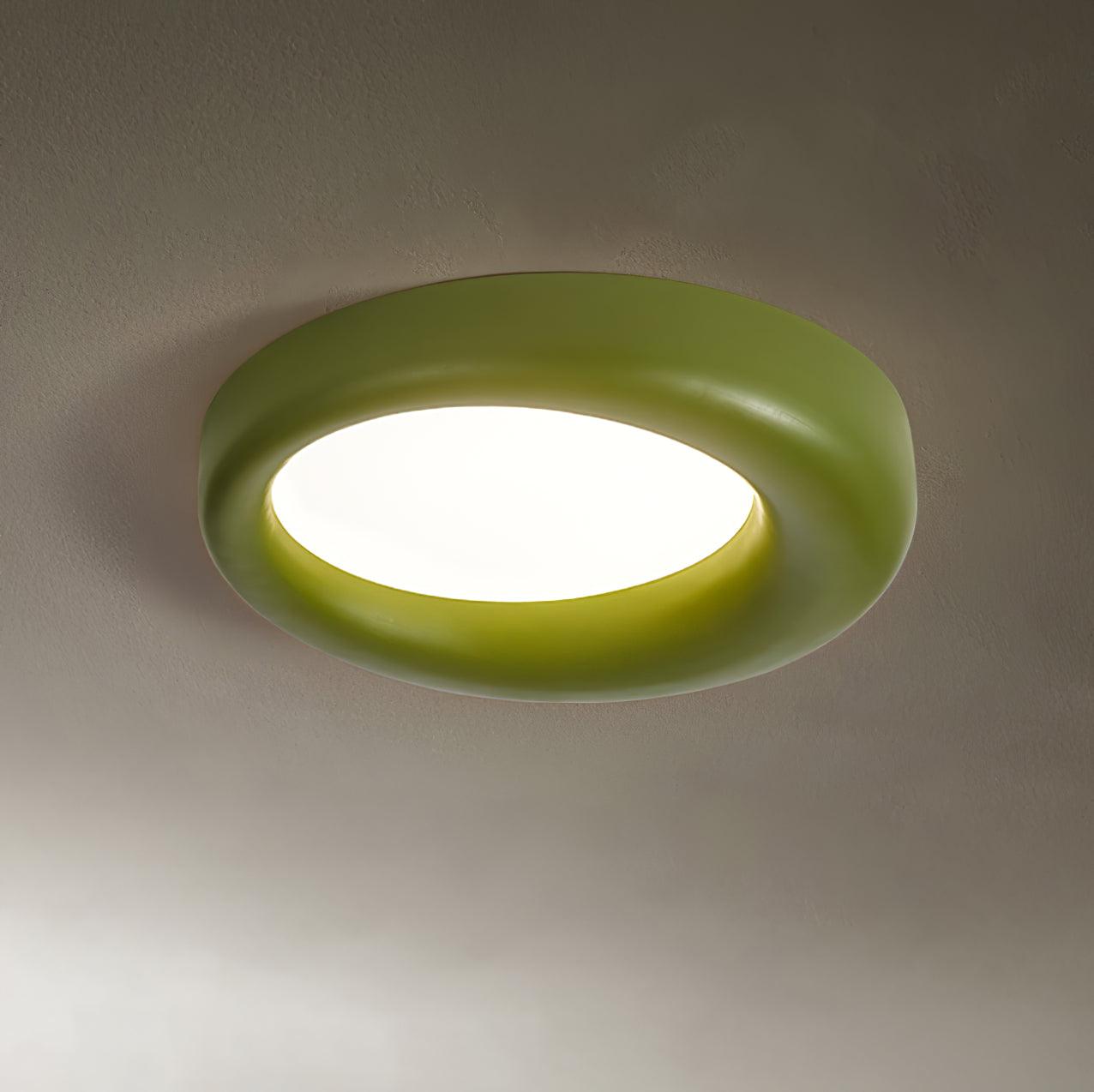 Zero Round Ceiling Lamp ? 22.8″ x H 3.5″/ Dia 58cm x H 13cm / Green / Warm White Ceiling lamp