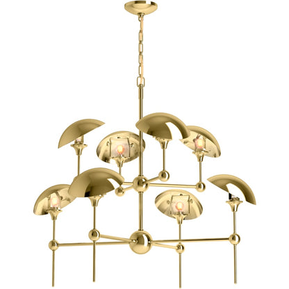 Kohler Lighting Vorleigh 26" Wide 8 Light Adjustable Dome Chandelier