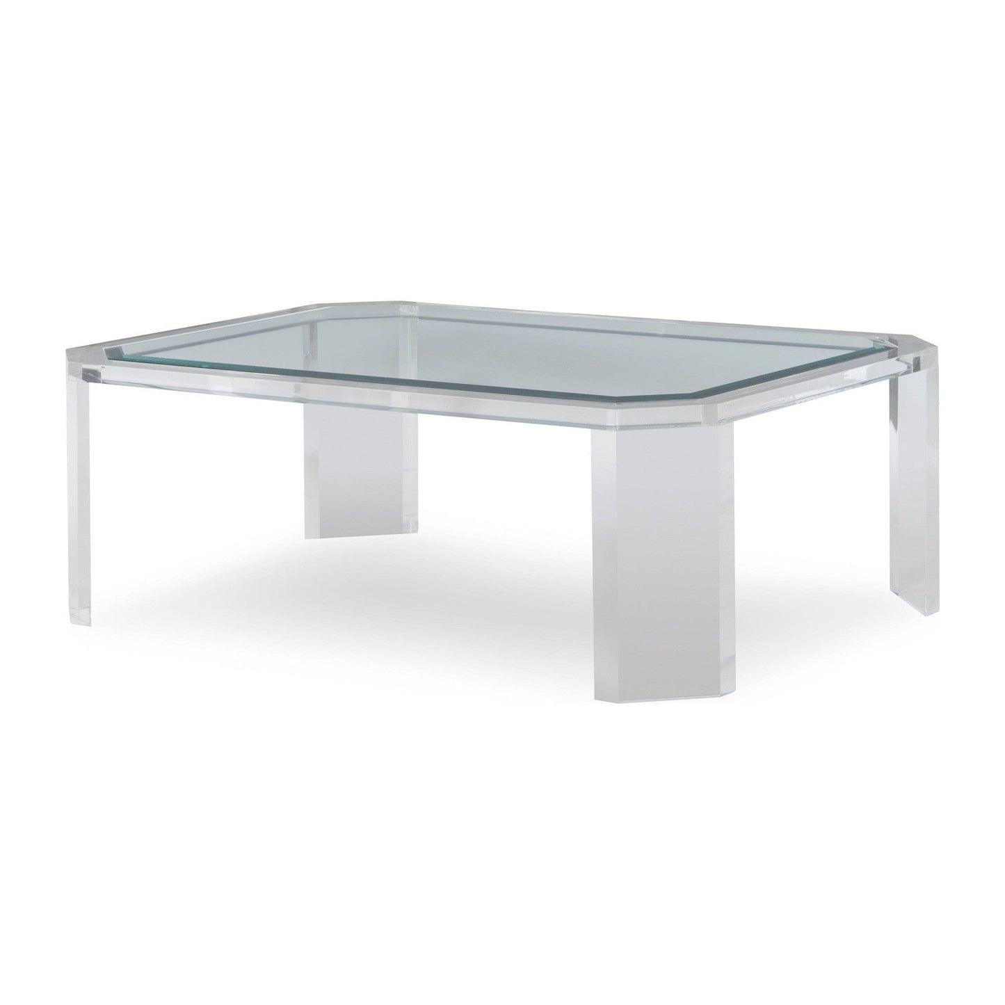 Century Furniture Phoenix Coffee Table with Glass Top - TF