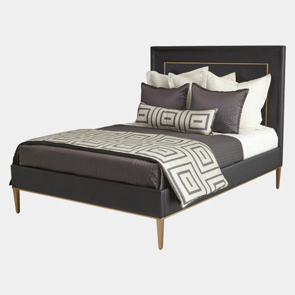 Global Views Black Ellipse Queen Bed