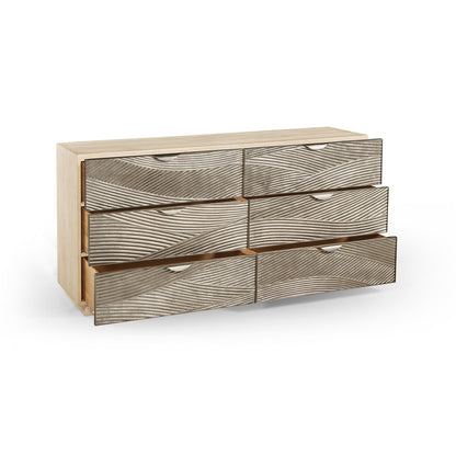 Jonathan Charles Capillary Cast Metal Texture Double Dresser (500393-BLO-SFM)
