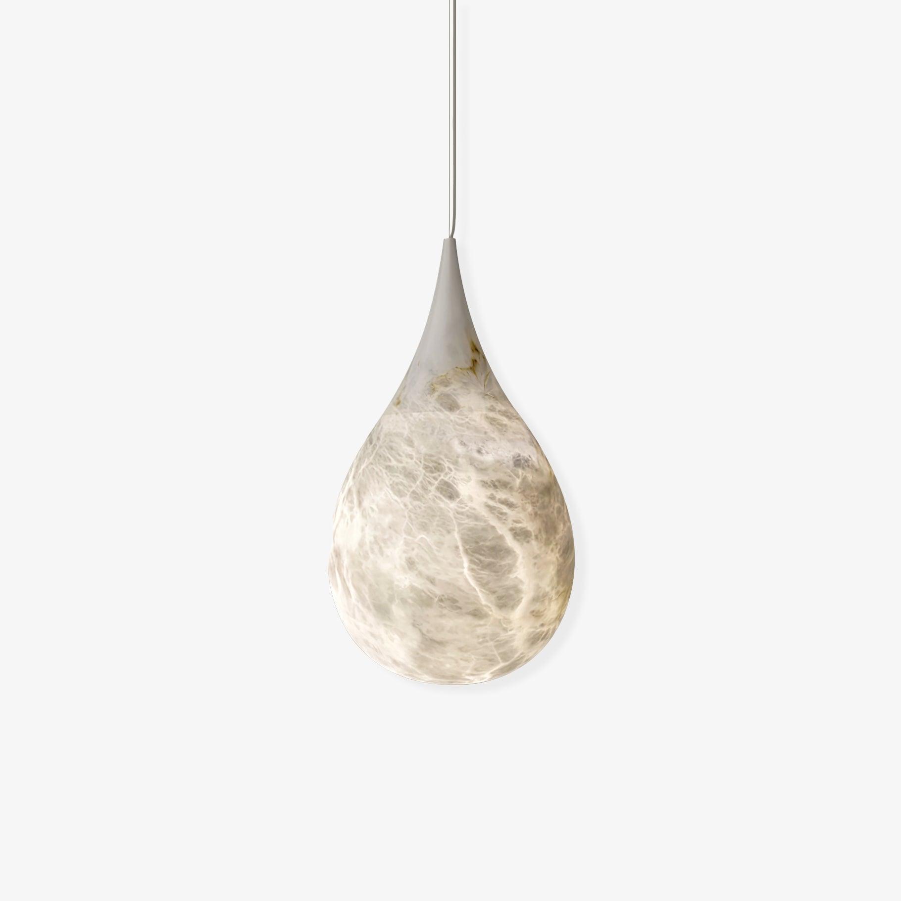 Marble Raindrop Pendant Light Dia 7.1″ x H 13.4″ / Dia 18cm x H 34cm / White / Warm Light Pendant light