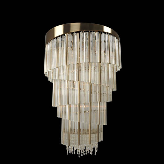 Allegri Espirali Convertible 15 Light 27" Wide Crystal Chandelier / Flush Mount Ceiling Fixture