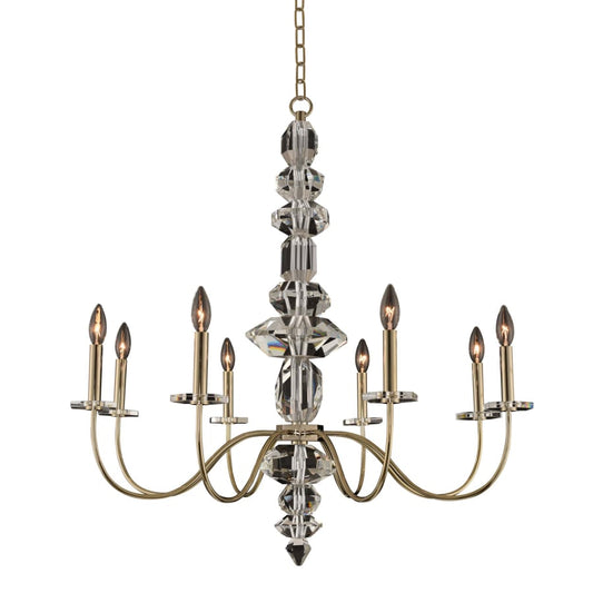 Allegri Bolivar 8 Light 34" Wide Taper Candle Style Chandelier with Firenze Crystal