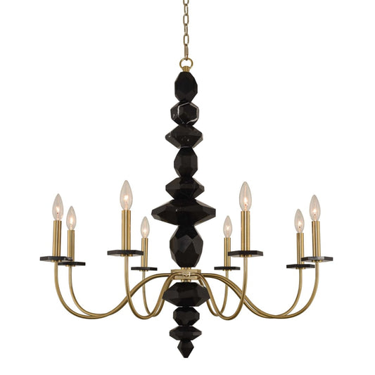 Allegri Piedra 8 Light 34" Wide Taper Candle Style Chandelier