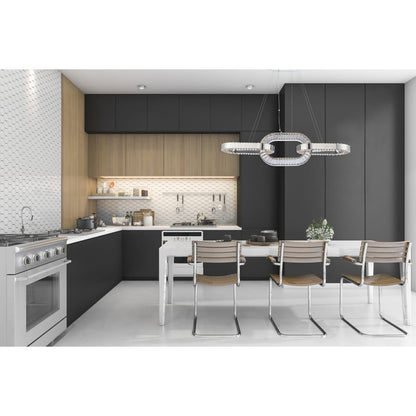 Allegri Catena 48" Wide LED Linear Chandelier with Firenze Crystal