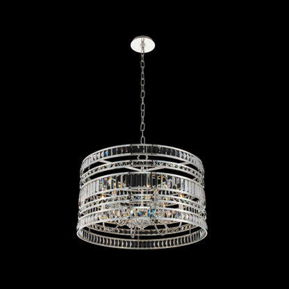 Allegri Strato 6 Light 26" Wide Crystal Drum Chandelier