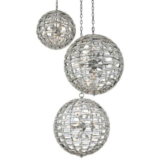 Allegri Alta 27 Light 40" Wide Crystal Multi Light Pendant - (3) 18" Spheres