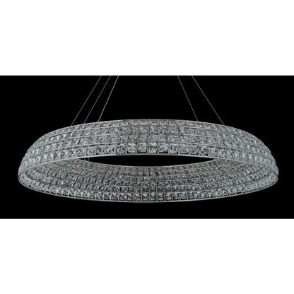 Allegri Nuvole 36" Wide LED Crystal Drum Chandelier