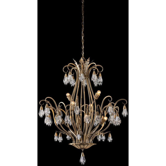 Allegri Tulipani 8 Light 38" Wide Crystal Empire Chandelier