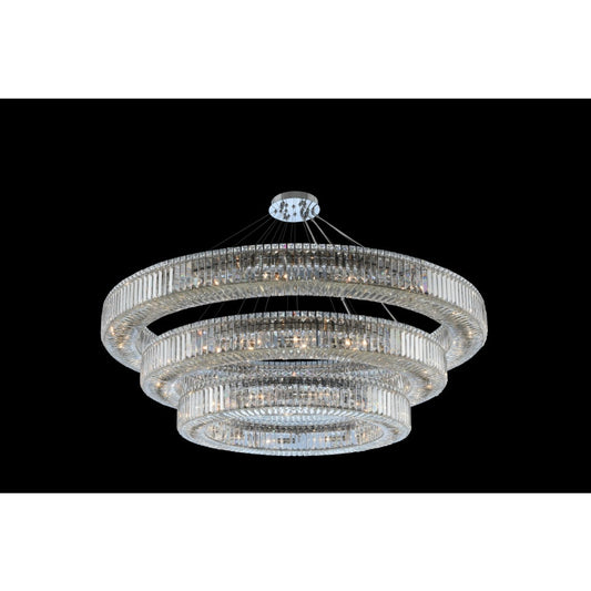 Allegri Rondelle 3 Light 60" Wide Ring Chandelier with Firenze Crystal