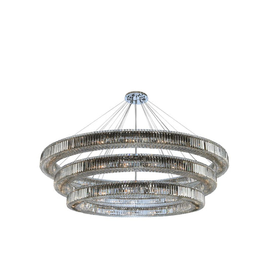 Allegri Rondelle 3 Light 84" Wide Ring Chandelier with Firenze Crystal