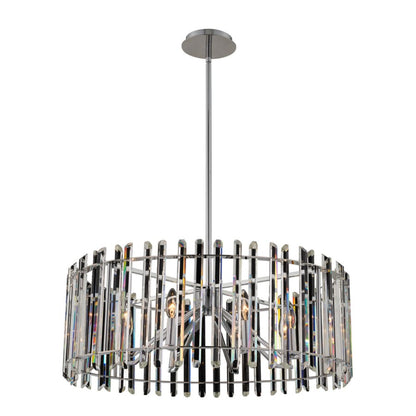 Allegri Viano 8 Light 28" Wide Crystal Drum Chandelier