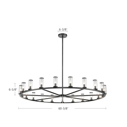 Alora Lighting Revolve 21 Light 60" Wide Taper Candle Chandelier