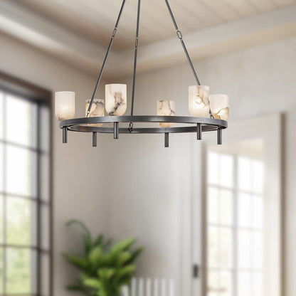 Alora Lighting Lucian 6 Light 32" Wide Ring Chandelier