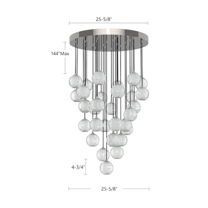 Alora Lighting Marni 36" Wide Waterfall Chandelier