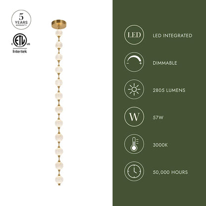 Alora Lighting Marni 7-ft Wide 3000K LED Linear Pendant