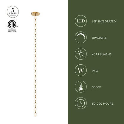 Alora Lighting Marni 12-ft Wide 3000K LED Linear Pendant with Remote Driver