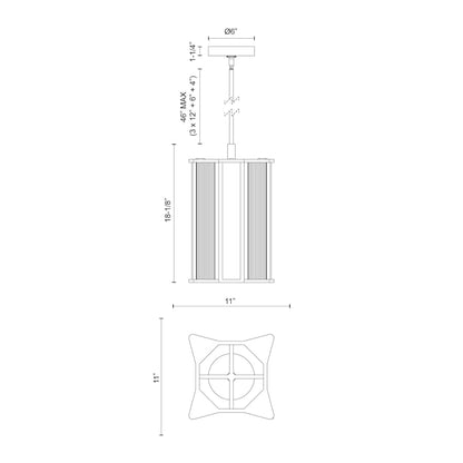 Alora Lighting Sabre 9" Wide LED Mini Pendant