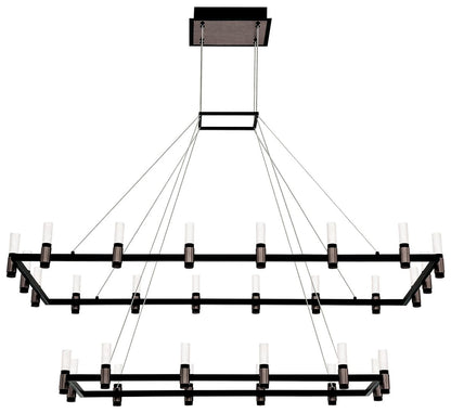 Altamont 51 3/4" Wide Black 30-Light LED Chandelier