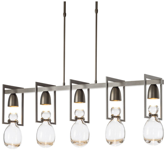 Apothecary 40.5" Dark Smoke Long Pendant With Clear Glass