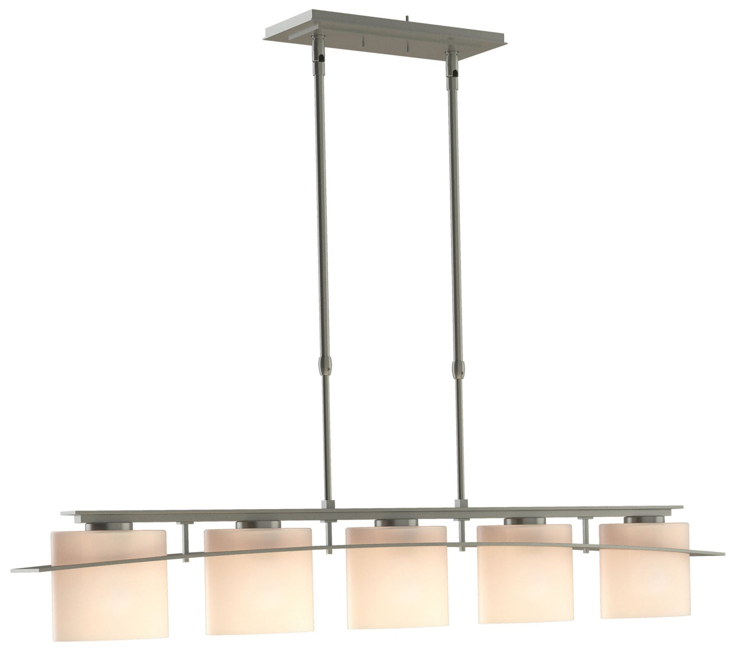 Arc Ellipse 5 Light Pendant - Platinum - Opal
