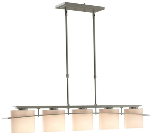 Arc Ellipse 5 Light Pendant - Platinum - Opal