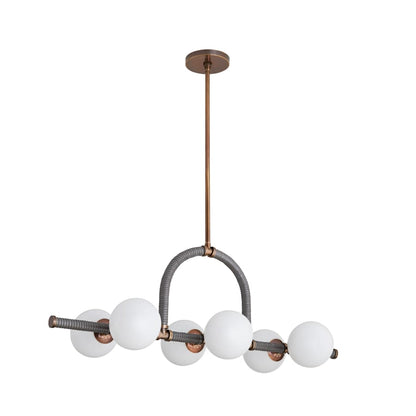 Arteriors Harrison 6 Light 42" Wide Linear Chandelier