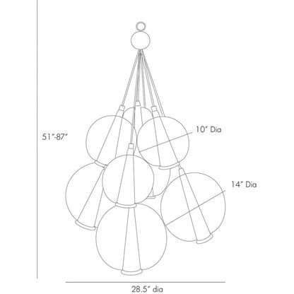 Arteriors Caviar 28" Pendant